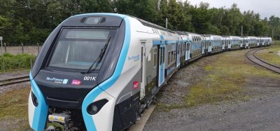 RER NG X'trapolis commuter train in the Centre d'Essais Ferroviaires (CEF), in Petite-Forêt near Valenciennes - France