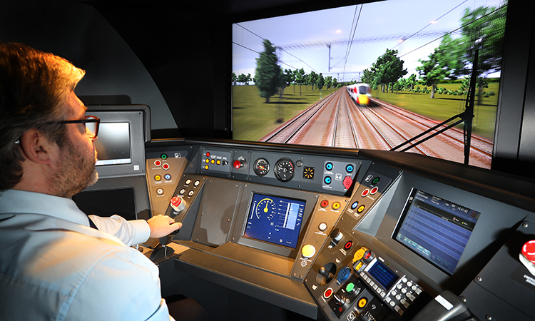 View from LNER driver simulator