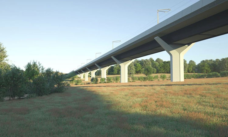 HS2揭示了削减碳的开创式高架桥设计