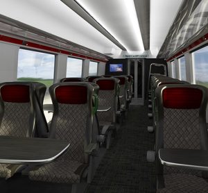 大联合火车公司提出标准车厢内饰采用2+1座位制。