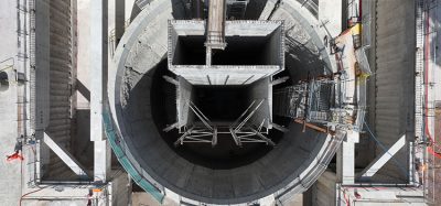 Aerial view looking directly down the shaft at Little Missenden