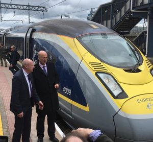 阿什福德国际公司欢迎第一列开往巴黎的现代高速列车