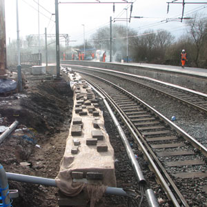 Earlestown平台重建(来源:Network Rail)