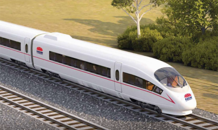 新南威尔士州的火车概念图，它将缩短从悉尼到中央海岸的通勤时间