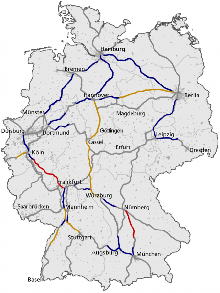 图6德国高速铁路线路