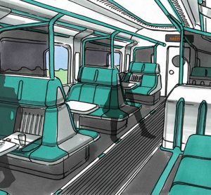 “前进”发布了新型适应性列车车厢的早期蓝图