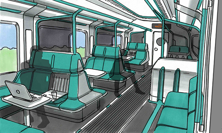 Go-Ahead发布了新型适应性列车车厢的早期蓝图