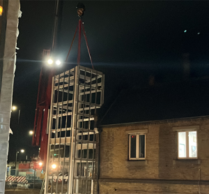 Lift shaft being installed at Plumstead station_Sept 2023