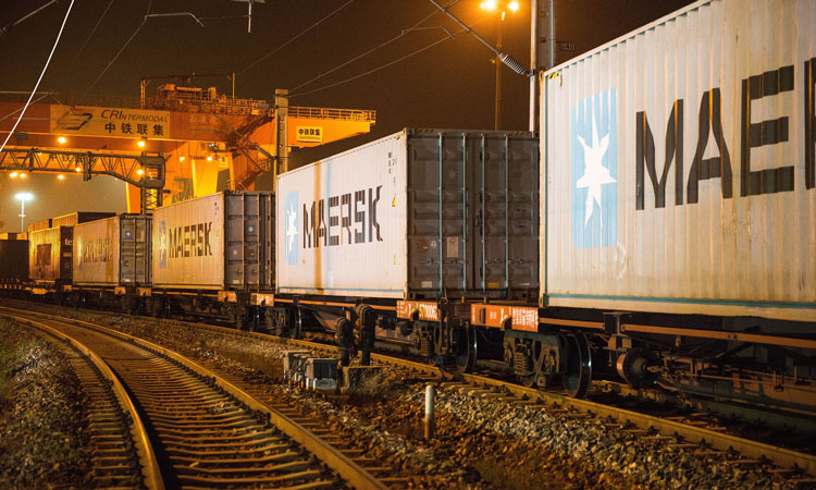马士基每周提供从中国到土耳其的铁路服务
