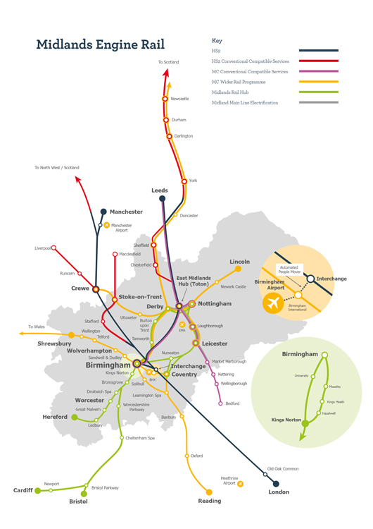 Midlands连接MER地图