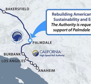 Palmdale的规划高速铁路站前进