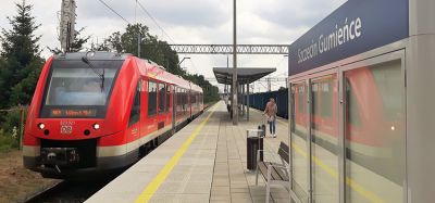 火车抵达波兰的一个车站