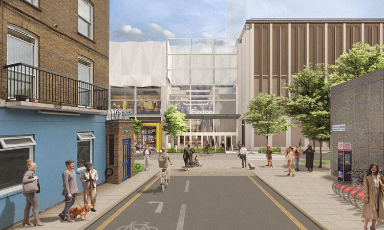 HS2尤斯顿站设计更新2022年11月-德拉蒙德街入口