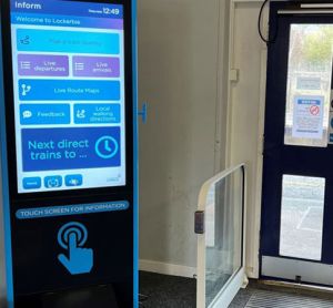 Digital information screen at Lockerbie station