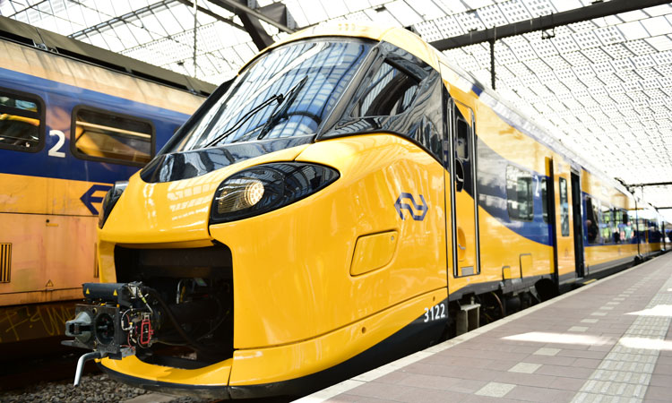 鹿特丹中央车站展出的Coradia Stream ICNG列车。