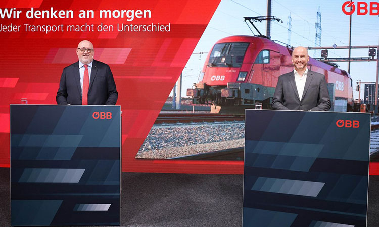 ÖBB CEO安德烈亚斯Matthä和ÖBB RCG董事会发言人克莱门斯Först