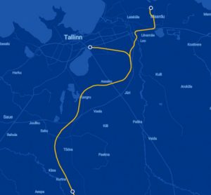 铁路Baltica奖项设计合同为爱沙尼亚的主要线路