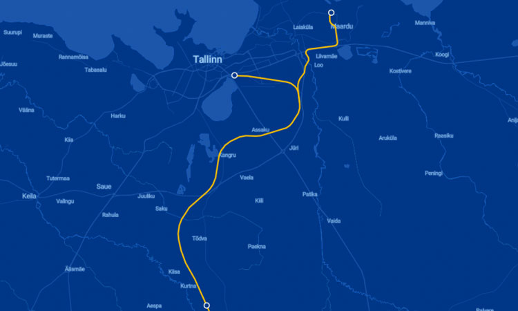 铁路Baltica奖项设计合同为爱沙尼亚的主要线路