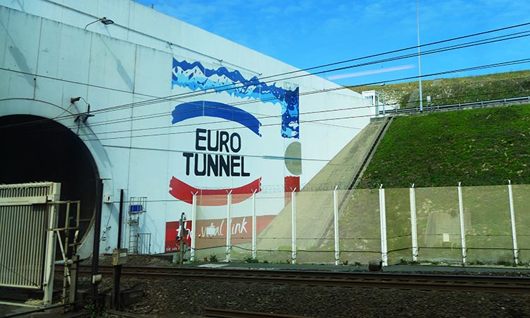 The Eurotunnel entry showing a sign of the Eurotunnel