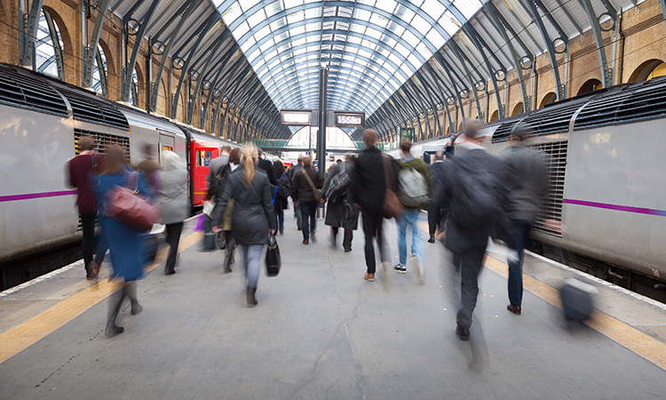 passengers at station