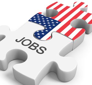 美国就业市场和就业机会概念