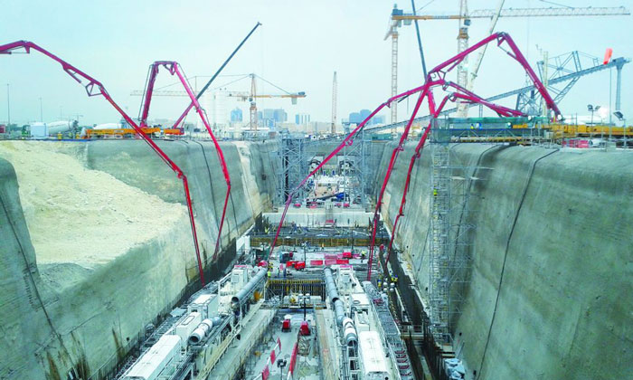 多哈绿线的建设和隧道建设